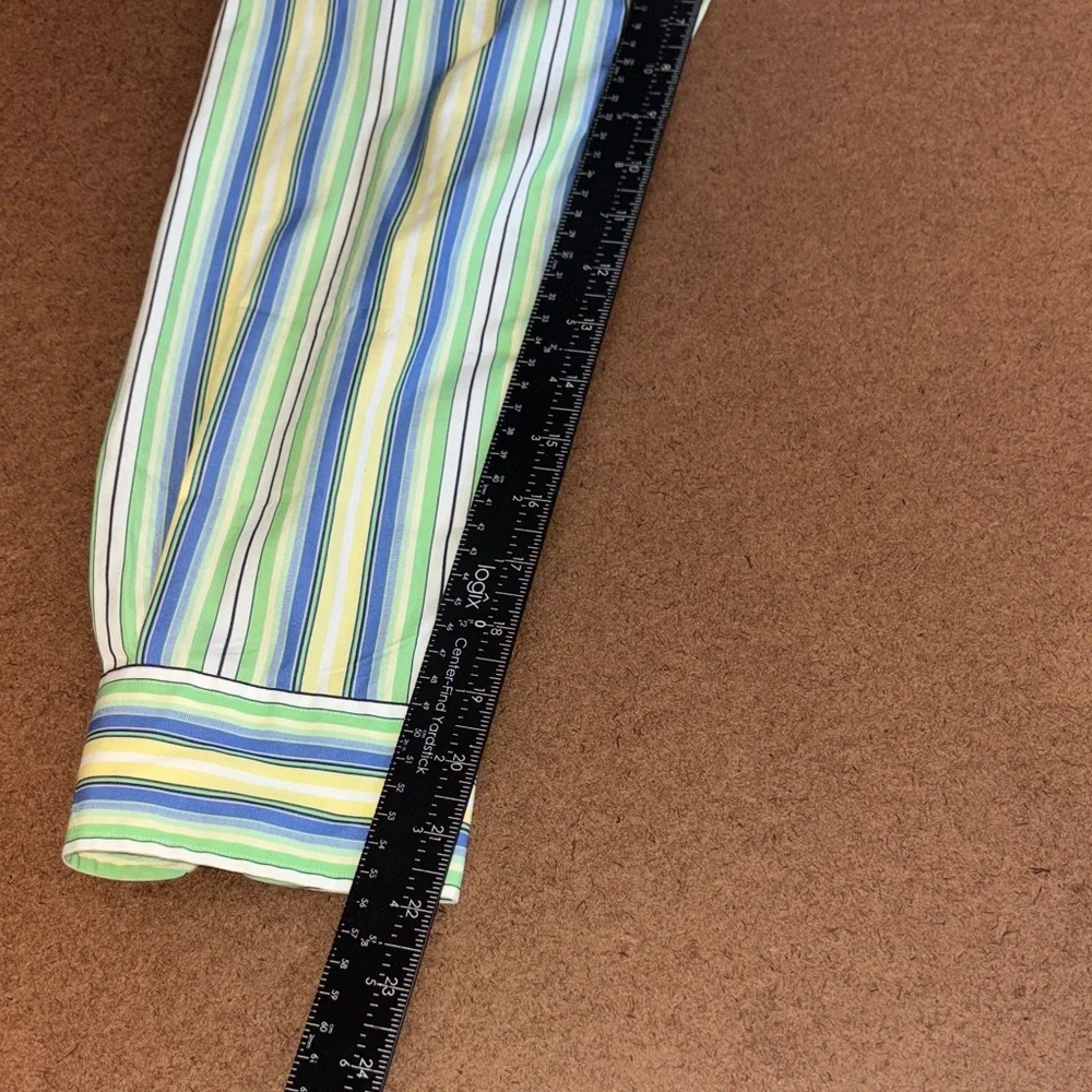 Polo by Ralph Lauren Regent Green, Blue & Yellow Striped Button-Down Shirt